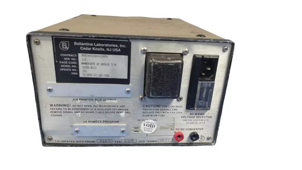 Ballantine 3440A High-Precision RF Millivoltmeter - ZYYKZ Test Equipment