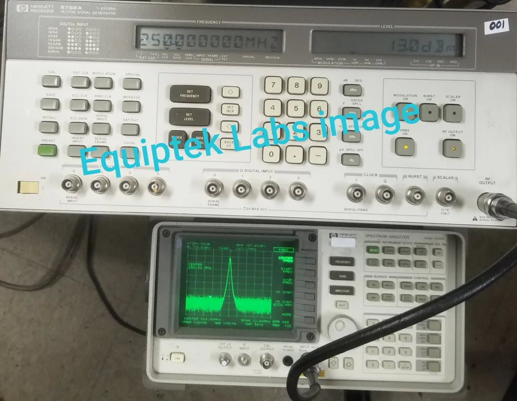 HP 8782A 250 MHz Vector Signal Generator with Advanced Modulation - ZYYKZ Test Equipment