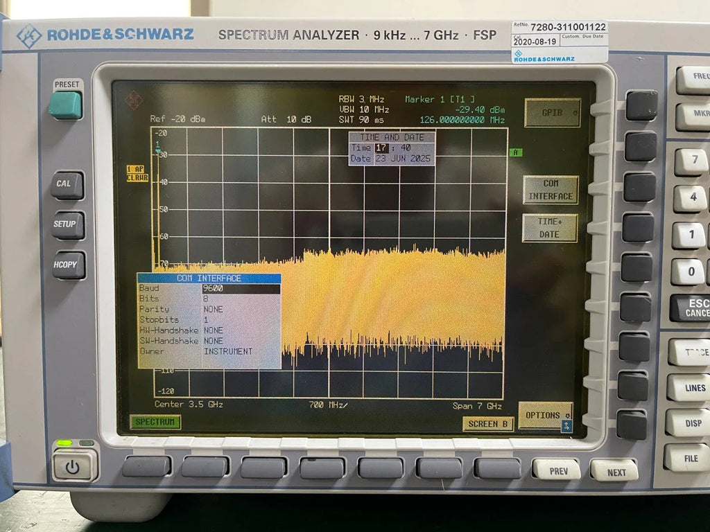 Rohde & Schwarz FSP7 Spectrum Analyzer 9 kHz to 7 GHz - ZYYKZ Test Equipment