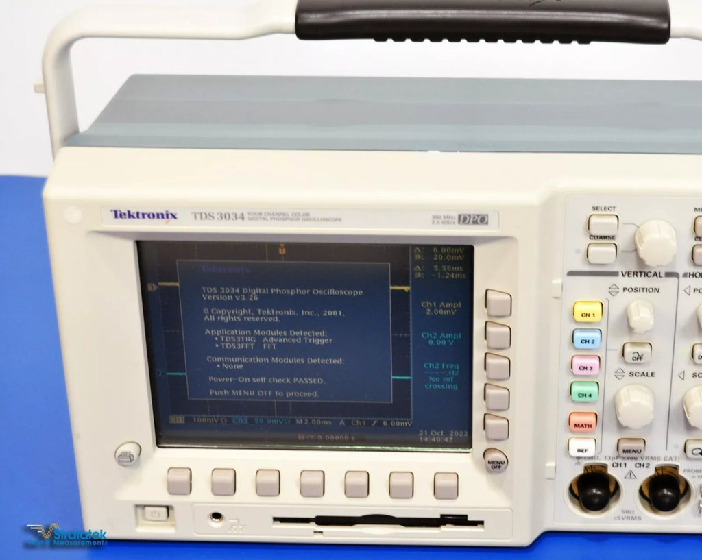 Tektronix TDS 3034 300MHz 4-Channel Digital Phosphor Oscilloscope - NIST Calibrated
