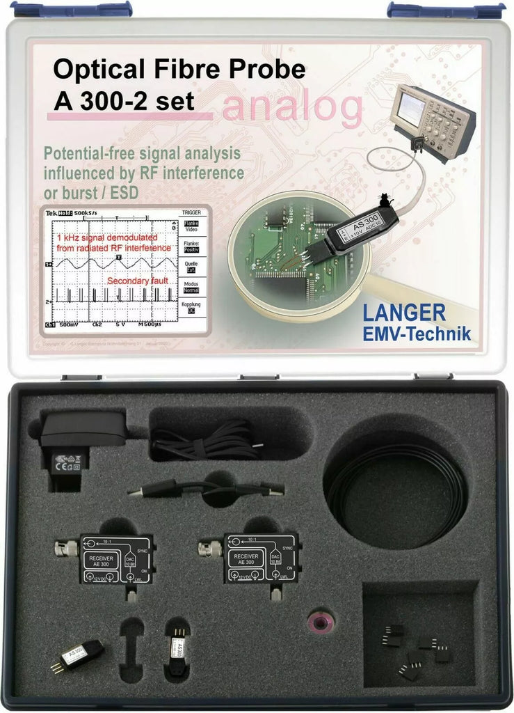 Langer EMV A300-2 Set Optical Fiber Probe - 2-Channel, 5 MHz EMC Probes