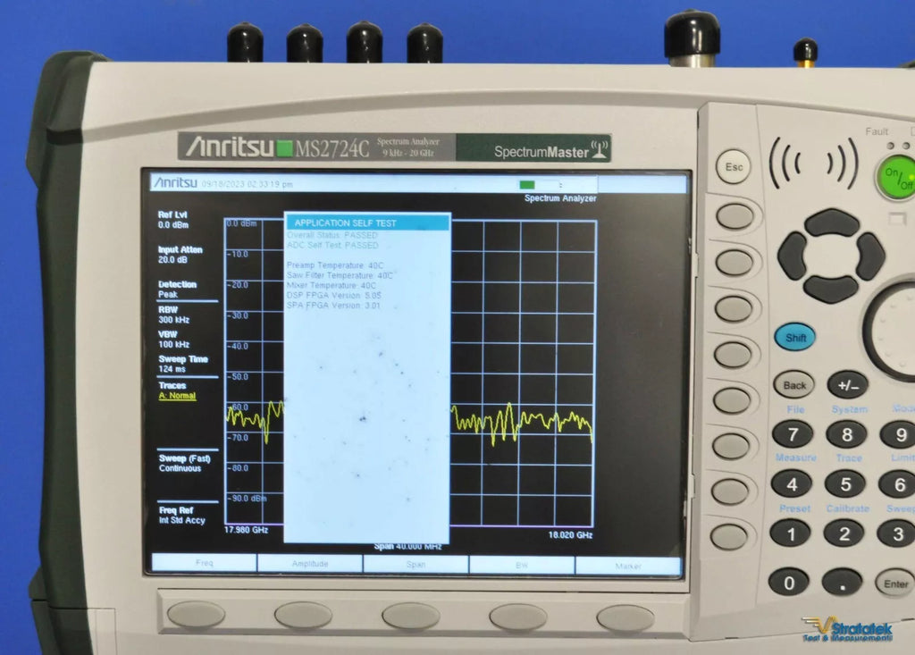 Anritsu Spectrum Master MS2724C Spectrum Analyzer 9kHz - 20GHz with Options 9/19/25/31