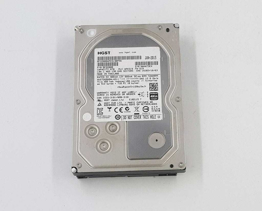 HGST Ultrastar 6TB SAS 12Gb/s Enterprise Server Hard Drive - ZYYKZ Test Equipment