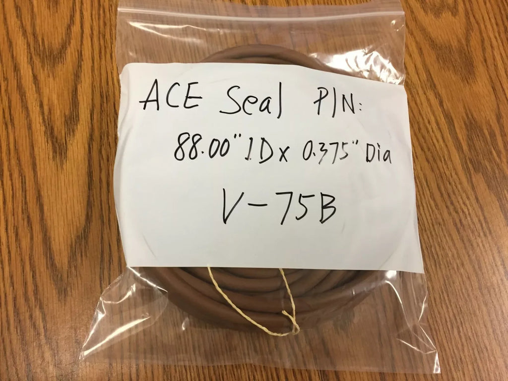 ACE Seal V-75B Brown Vulcanized O-Ring, 88.00mm ID x 0.375in Cross-Section - ZYYKZ Test Equipment