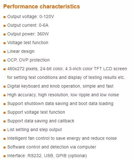 Tonghui TH6324 Series DC Power Supply 12V 10A 600W