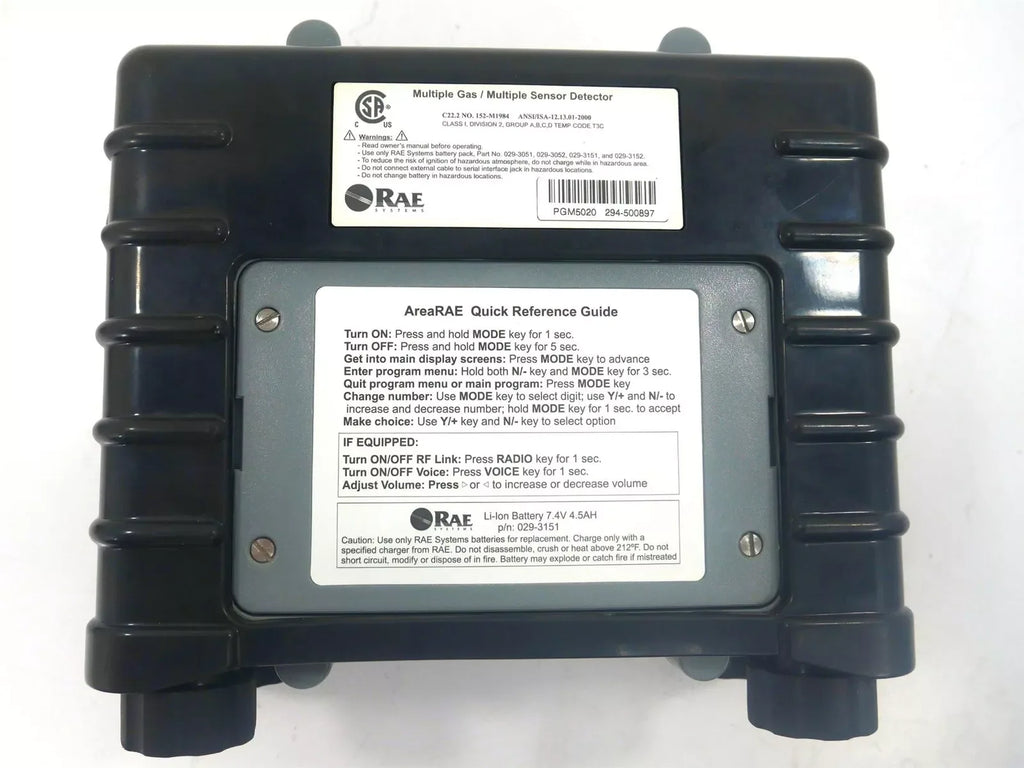 AREA RAE PGM-5020 Wireless Multi-Gas Detector Sensor - ZYYKZ Test Equipment