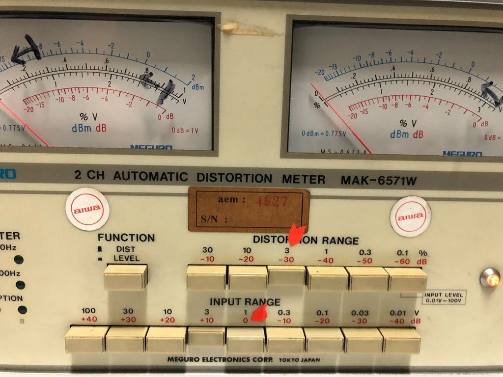 Meguro MAK-6571W Automatic Distortion Meter with High Precision Measurement - ZYYKZ Test Equipment