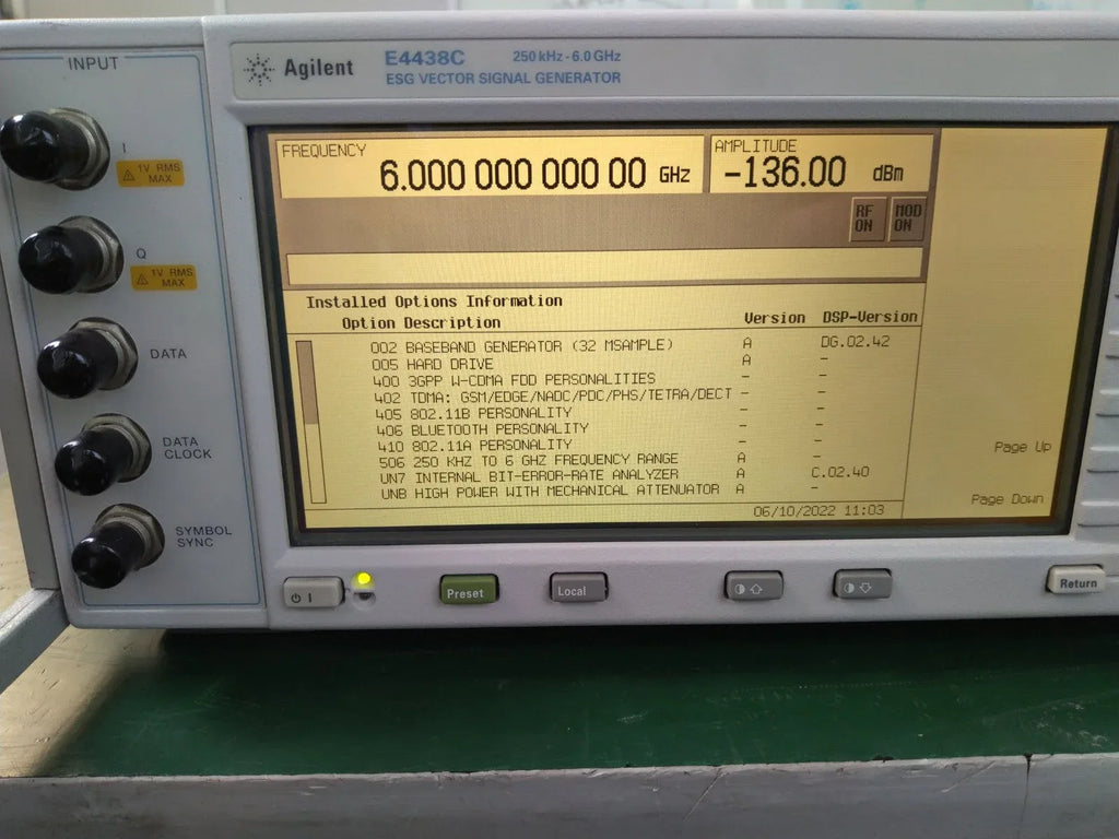 Agilent E4438C Vector Signal Generator - 250 kHz to 6 GHz - ZYYKZ Test Equipment