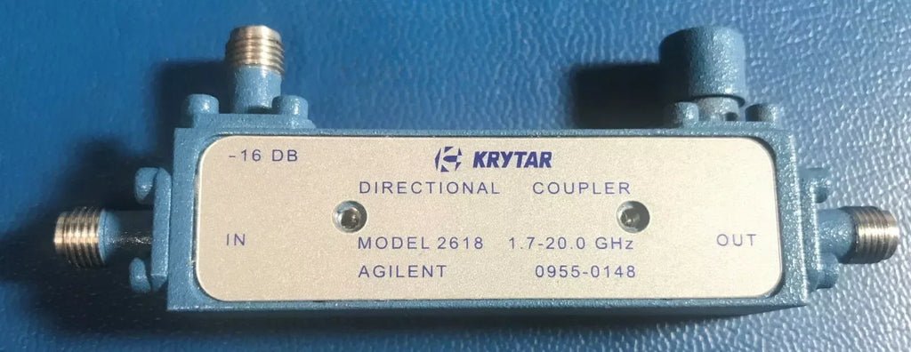 Krytar 2618 Directional Coupler 1.7-20 GHz | Keysight P/N 0955-0148 - ZYYKZ Test Equipment