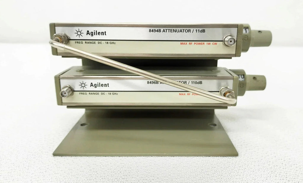 Agilent 8496B + 8494B DC-18 GHz Precision RF Attenuator Set - ZYYKZ Test Equipment