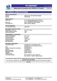 HT PV-ISOTEST 1500V Insulation & Continuity Tester with GFL Function for Photovoltaic Systems