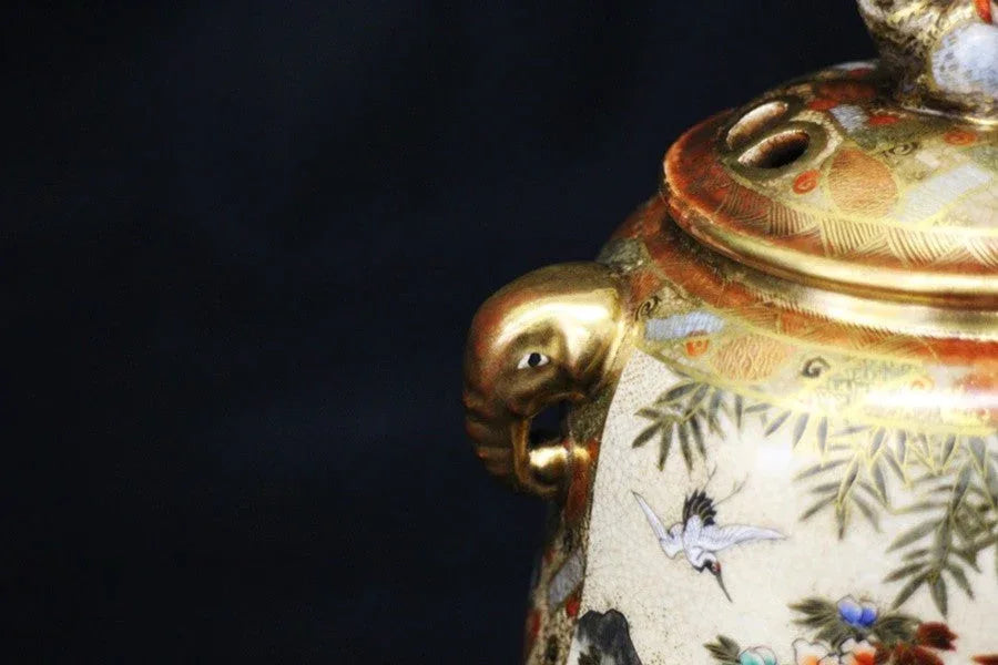 Satsuma Porcelain Incense Burner - Handcrafted Japanese Ceramic - ZYYKZ Test Equipment