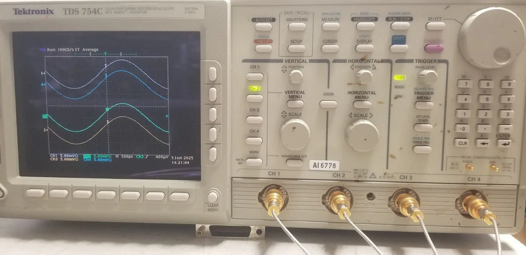 Tektronix TDS754C 500 MHz 4-Channel Digital Storage Oscilloscope - ZYYKZ Test Equipment