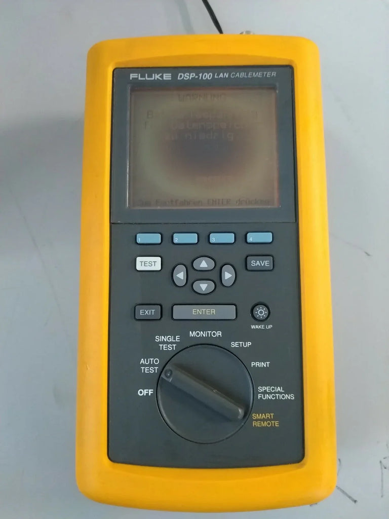 Fluke DSP-100 LAN Cable Meter with External AC Adapter - ZYYKZ Test Equipment