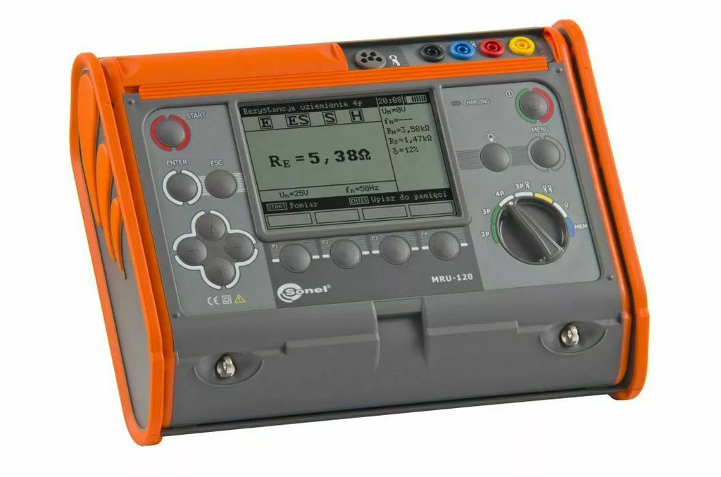 Sonel MRU-120 Earth Ground Resistance Meter - 50V, 60 Hz, CAT III 600V Tester
