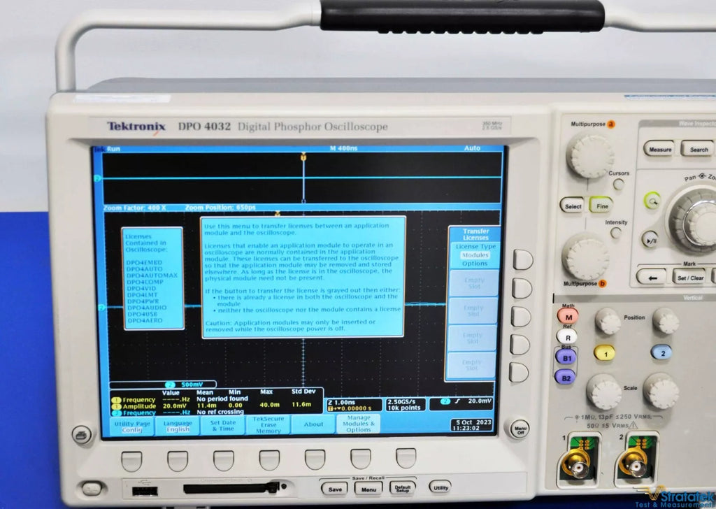 Tektronix DPO4032 350MHz Digital Phosphor Oscilloscope - 2.5GS/s Calibrated