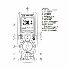 HT Instruments MERCURY TRMS Digital Multimeter with Infrared Camera - 1kV, 10A, Resistance Measurement