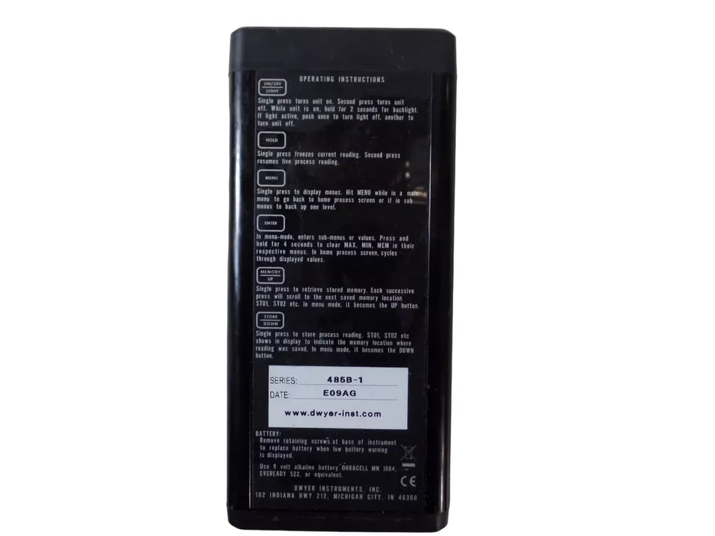 Dwyer 485B-1 Thermo-Hygrometer for Accurate Temperature & Humidity Measurement - ZYYKZ Test Equipment