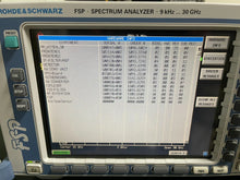 Load image into Gallery viewer, Rohde &amp; Schwarz FSP30 Spectrum Analyzer 9 kHz to 30 GHz - ZYYKZ Test Equipment
