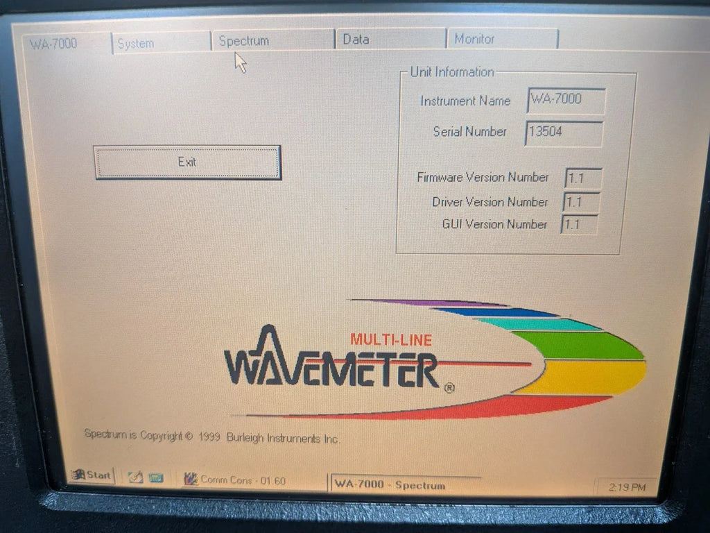 Burleigh WA-7000 Multiline Wavemeter for Precise Wavelength Measurement - ZYYKZ Test Equipment