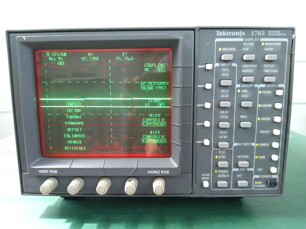 Tektronix 1765 Waveform and Vector Monitor - High-Resolution Display - ZYYKZ Test Equipment