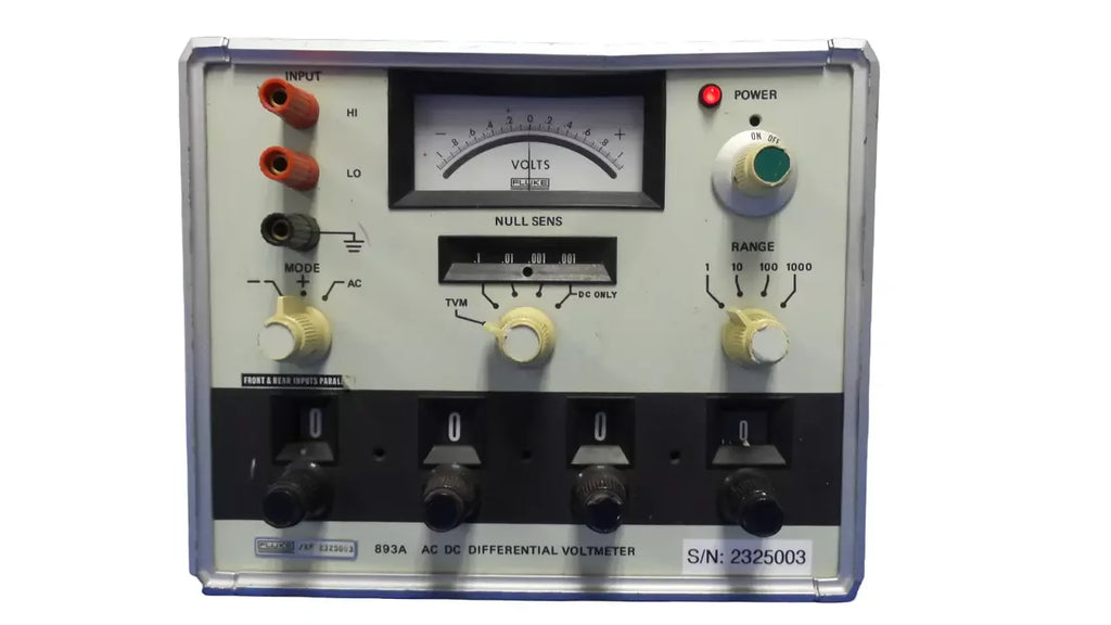 Fluke 893A AC/DC Differential Voltmeter - High Precision Measurement - ZYYKZ Test Equipment