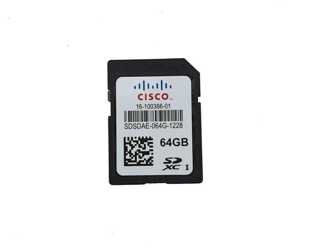 Cisco 16-100386-01 64GB SD Flash Memory Card for Network Devices - ZYYKZ Test Equipment