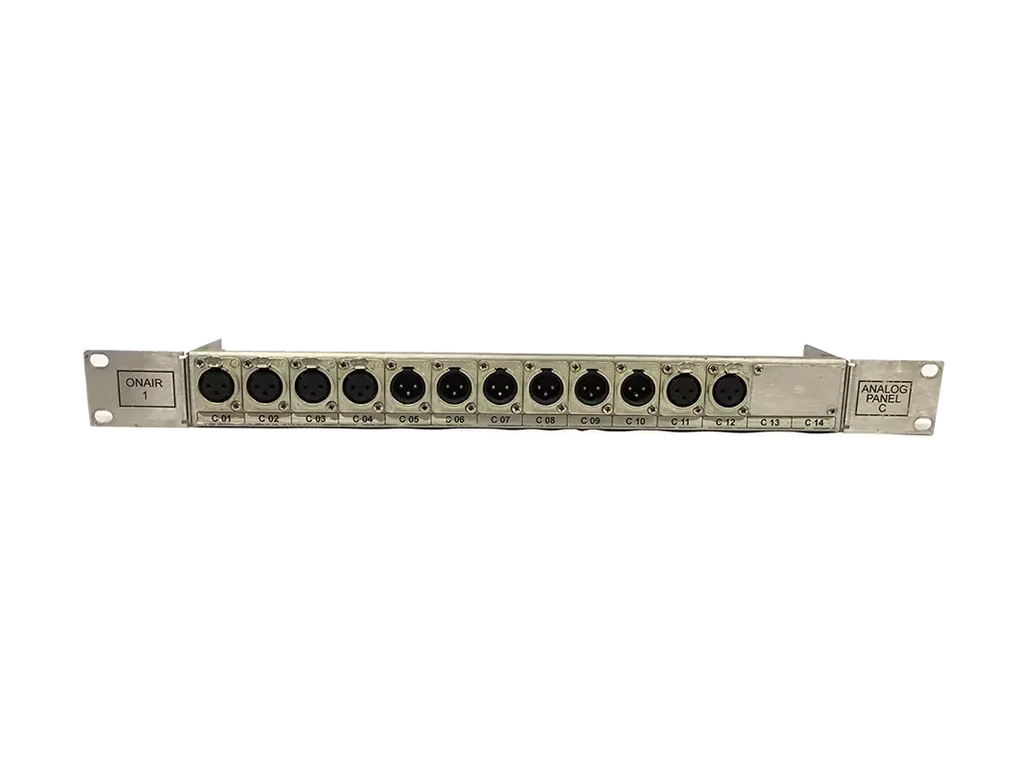 1RU XLR Patchbay with 6 Neutrik Male and 6 Neutrik Female Connectors - ZYYKZ Test Equipment