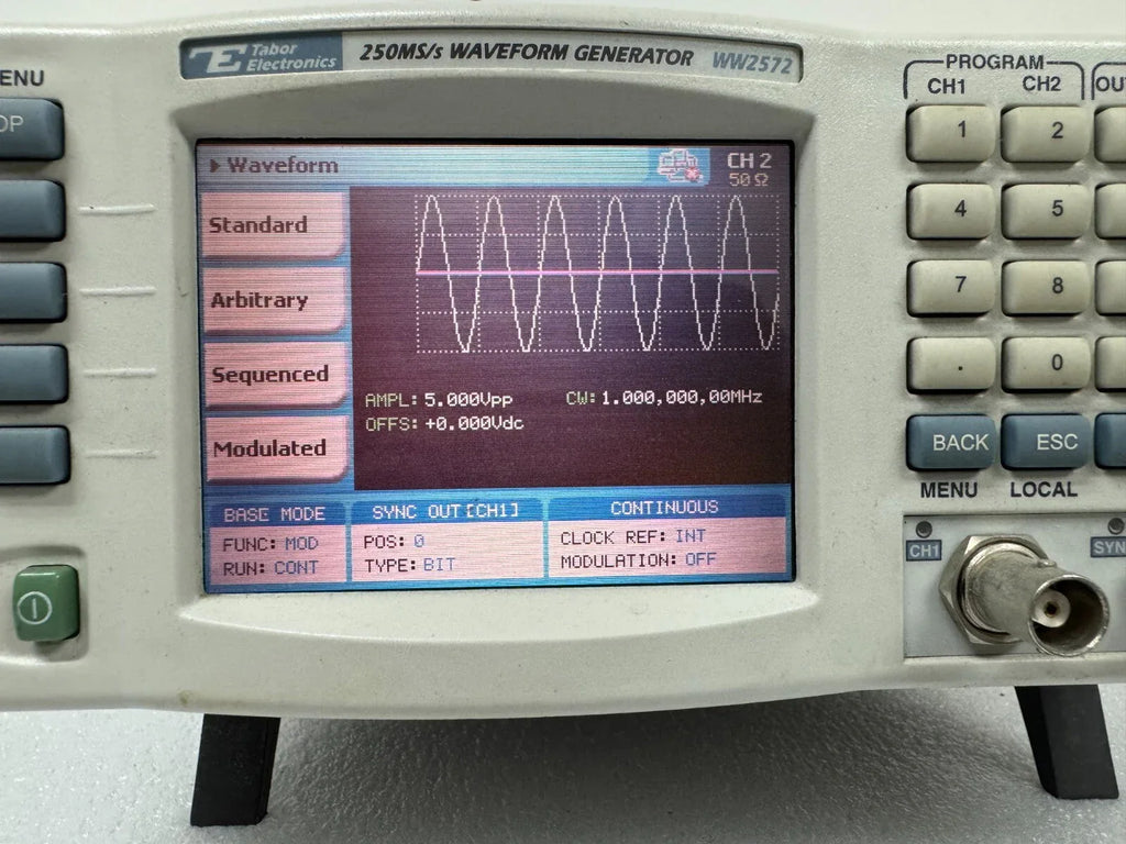 Tabor WW2572 Dual-Channel 250 MHz Arbitrary Waveform Generator - ZYYKZ Test Equipment