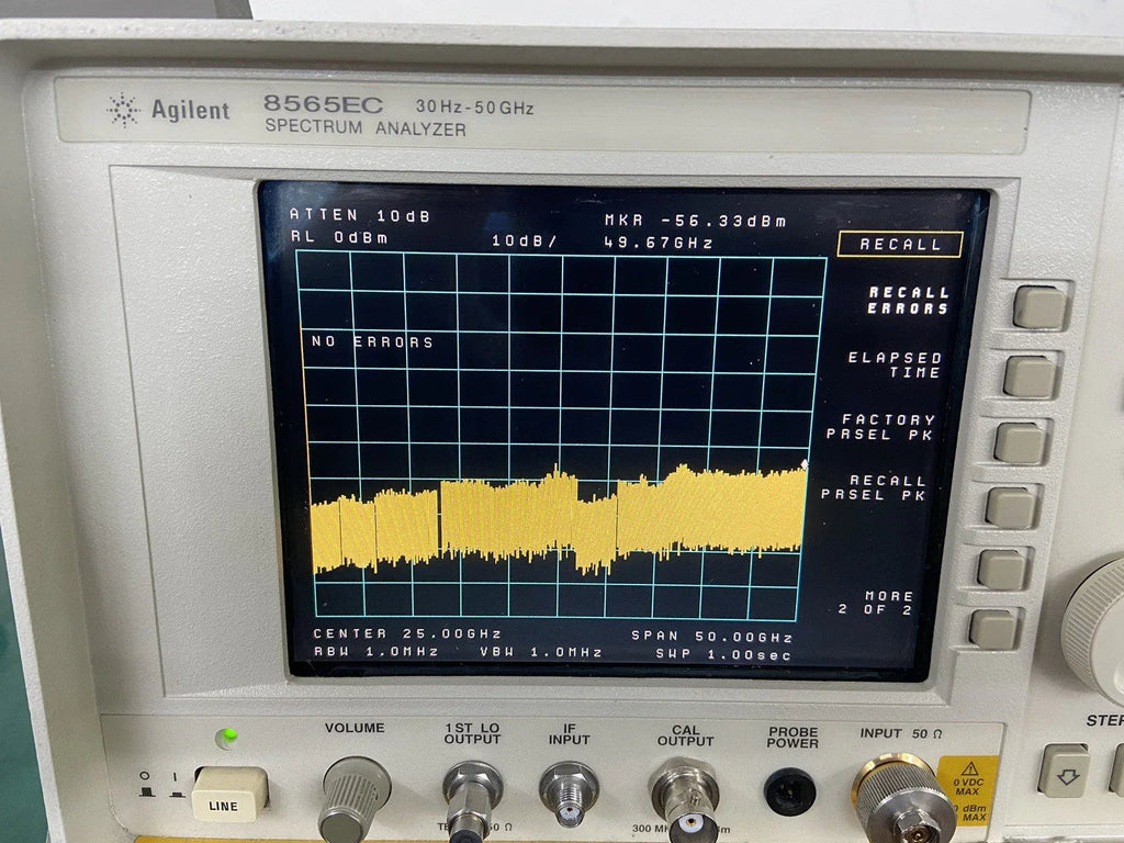 HP Agilent 8565EC Spectrum Analyzer 20 Hz - 50 GHz with NIST Calibration & Options 6,7,8 - ZYYKZ Test Equipment