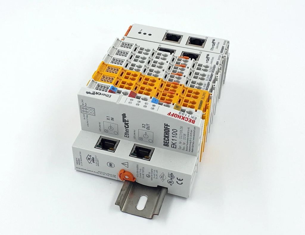 Beckhoff EtherCAT PLC Module with EL2911, EL1008, EL2008, EL2502 I/O Terminals - ZYYKZ Test Equipment