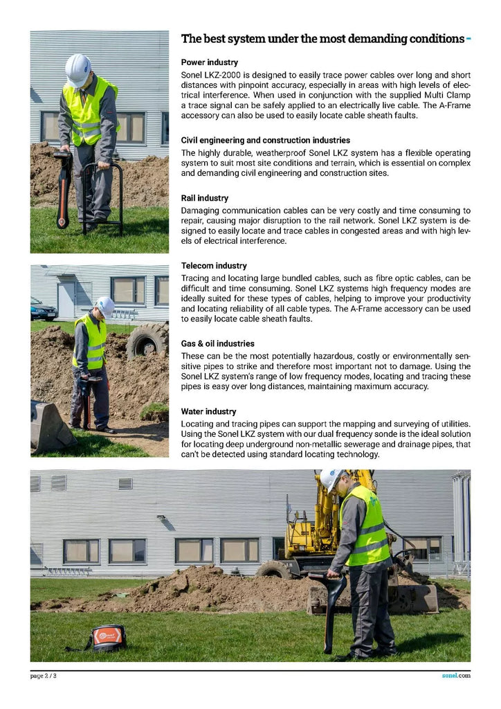 Sonel LKZ-2000 Wire and Cable Tracer Pipe Locator