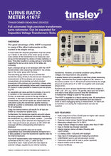Load image into Gallery viewer, Tinsley 4167F Portable Transformer Ratiometer - 3 Phase Turns Ratio Test Set