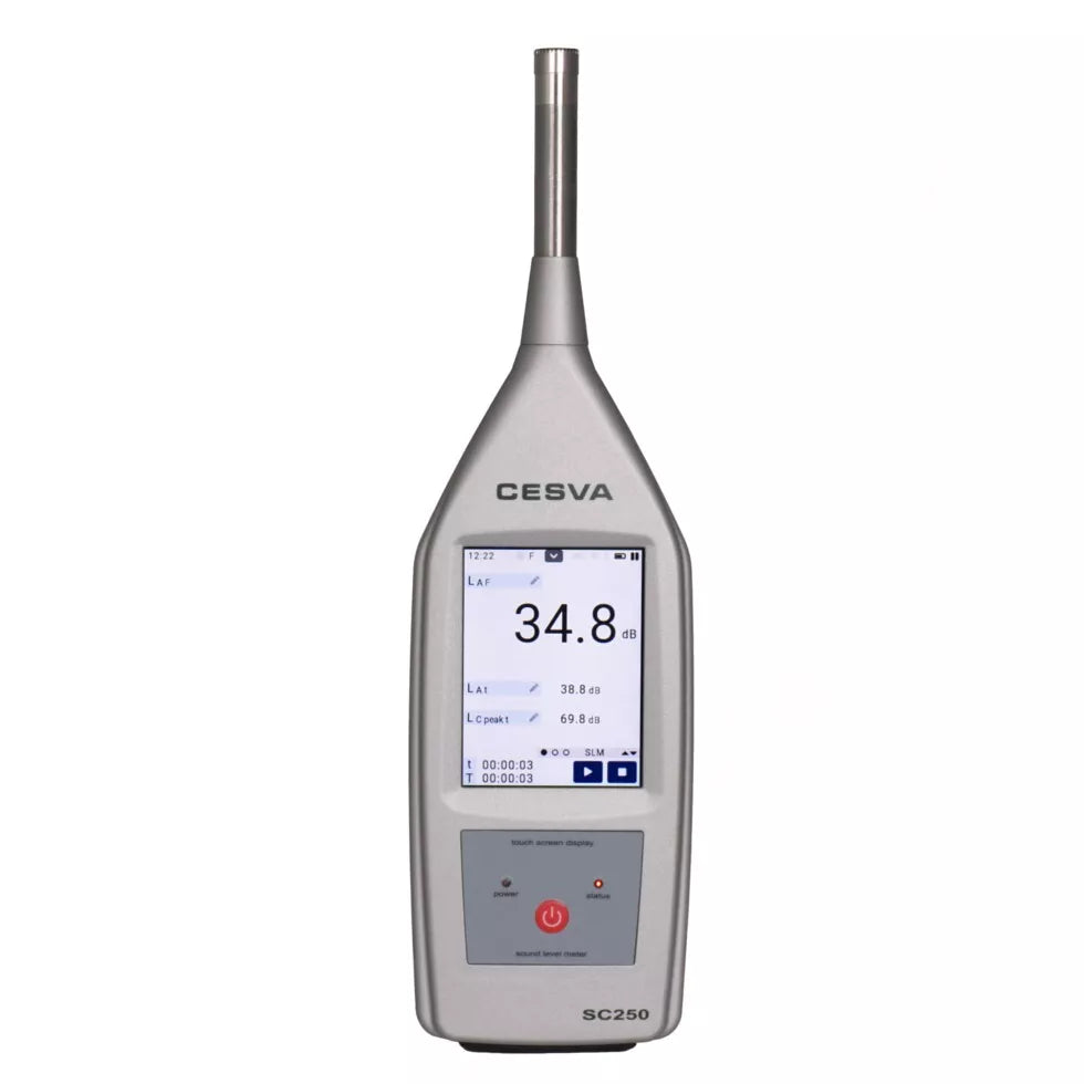 CESVA SC250 Class 1 Sound Level Meter - 23.5 dB to 140 dB Measurement Range