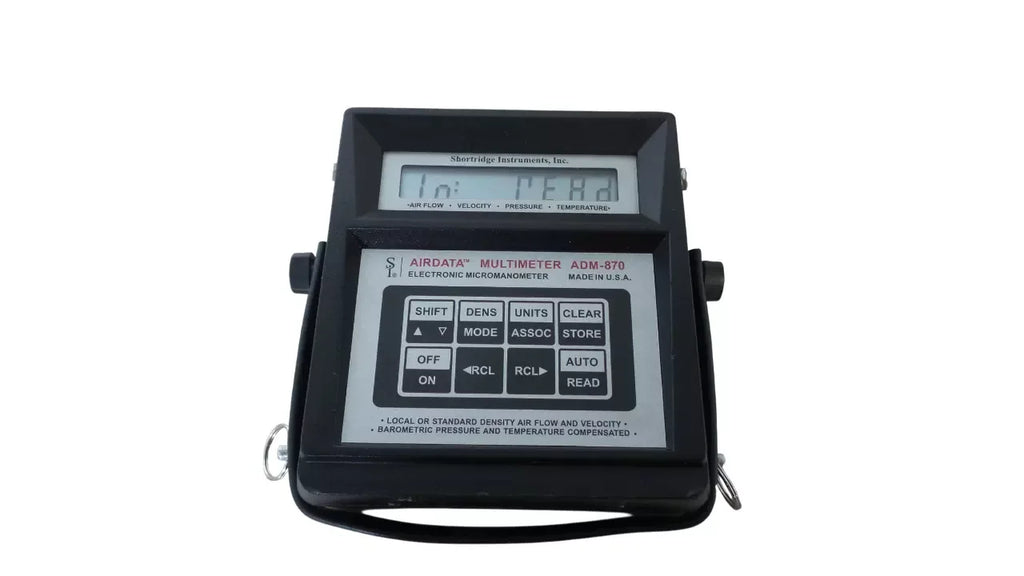 Shortridge ADM 870 Airdata Multimeter – Precision Air Velocity & Pressure Measurement - ZYYKZ Test Equipment