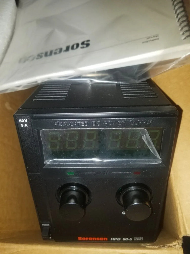 Sorensen Adjustable Lab Power Supply 0-60V 0-5A DC Output - ZYYKZ Test Equipment