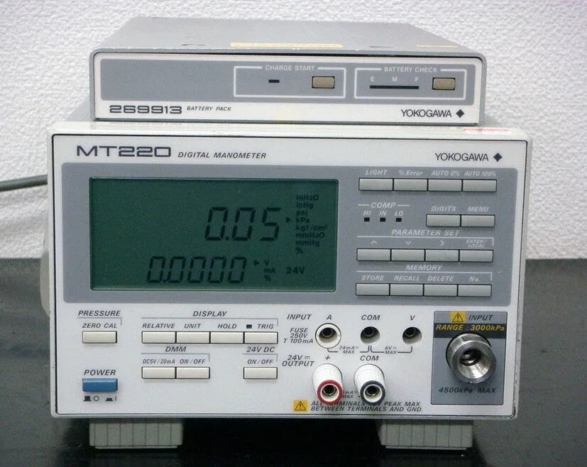 Yokogawa MT220 Digital Manometer - Precision Pressure Measurement - ZYYKZ Test Equipment
