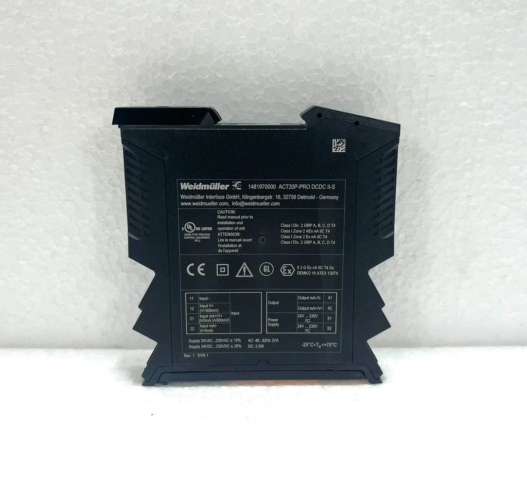 Weidmuller ACT20P-PRO DCDC II-S Industrial Signal Converter Module - ZYYKZ Test Equipment