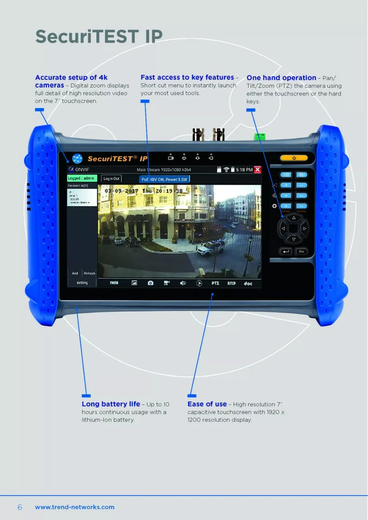 Trend Networks SecuriTEST IP Installation Tester for CCTV Systems