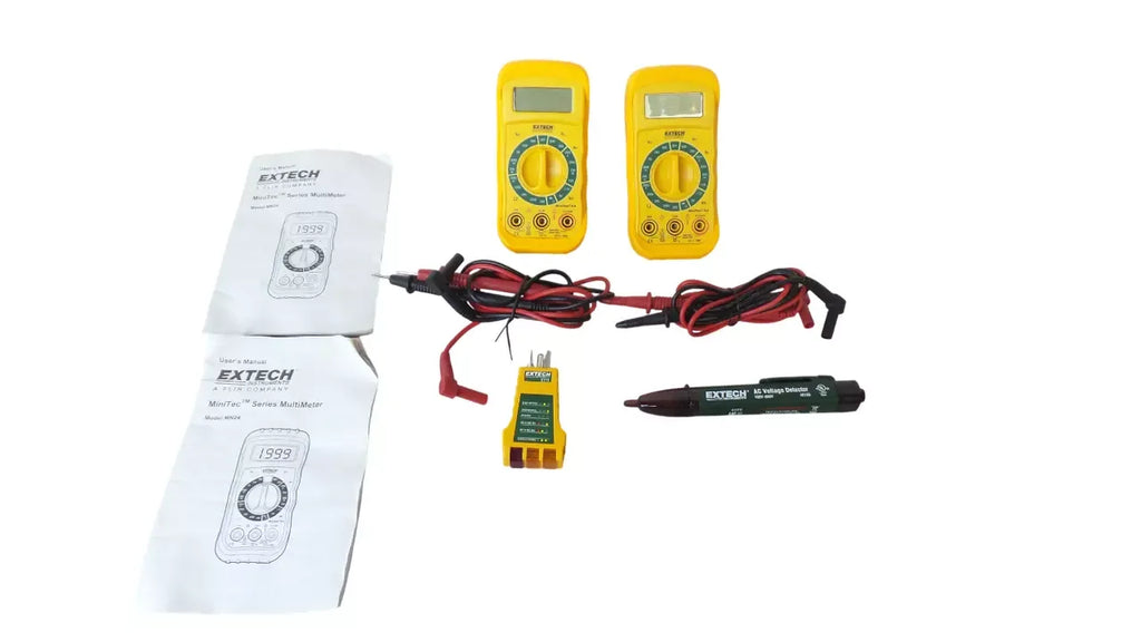 Lot of 2 Extech Minitec 24 Digital Multimeters with Auto-Ranging - ZYYKZ Test Equipment