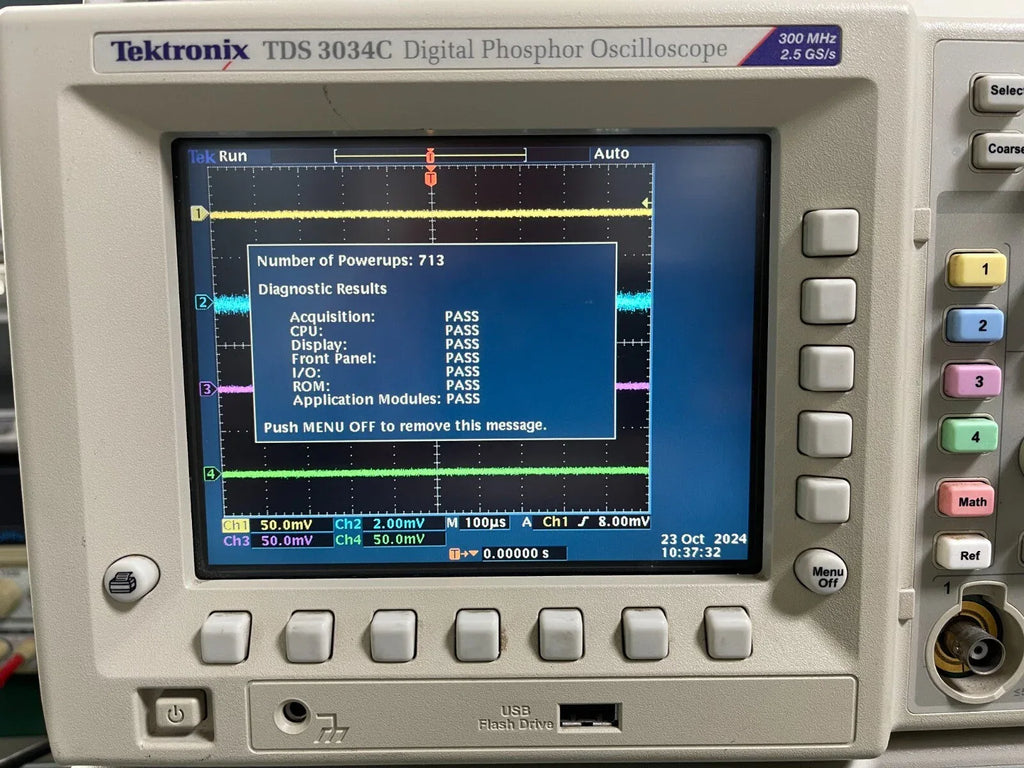 Tektronix TDS3034C 4-Channel Digital Oscilloscope 300 MHz Bandwidth - ZYYKZ Test Equipment