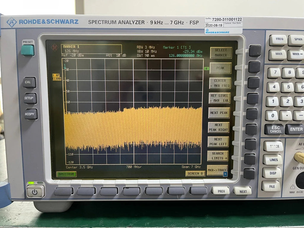 Rohde & Schwarz FSP7 Spectrum Analyzer 9 kHz to 7 GHz - ZYYKZ Test Equipment