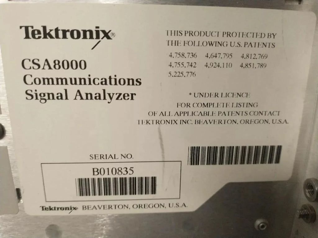 Tektronix CSA8000 Communications Signal Analyzer - ZYYKZ Test Equipment