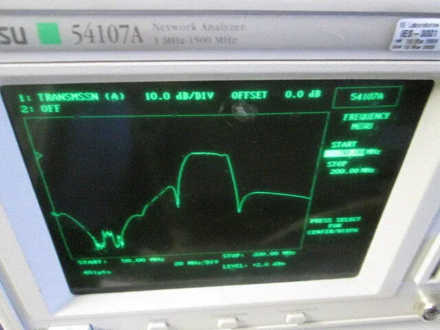 Wiltron 54107A Scalar Network Analyzer 1MHz-1500MHz Tested - ZYYKZ Test Equipment