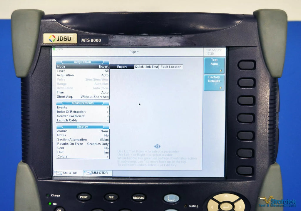 JDSU MTS-8000 Scalable Multitest Platform with Fiber OTDR HD and OTDR MM Modules