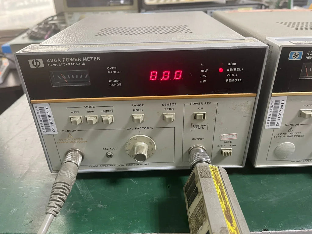 HP Agilent 436A Digital RF Power Meter with 638 and 552 Sensors - ZYYKZ Test Equipment