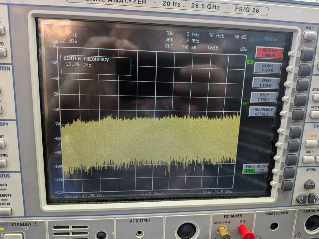 Rohde & Schwarz FSIQ26 Spectrum Analyzer 20 Hz–26.5 GHz with IQ External Mixers - ZYYKZ Test Equipment
