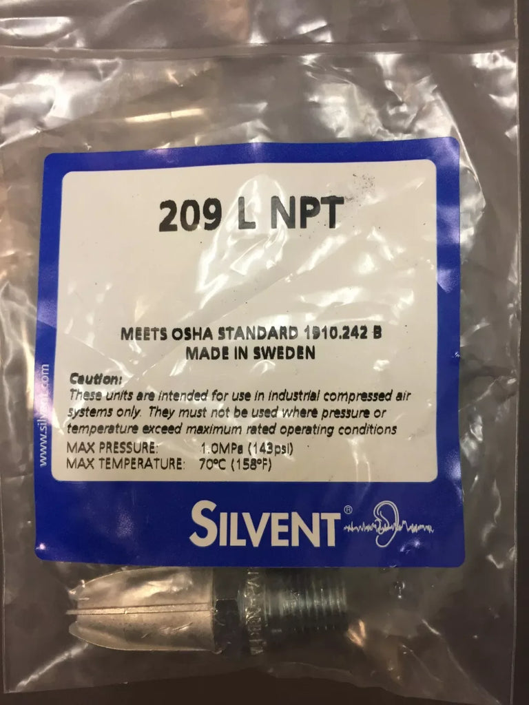 Silvent 209-L-NPT Full-Cone Air Spray Nozzle, 17 Nm³/h, 3.4 Nm Pressure - ZYYKZ Test Equipment