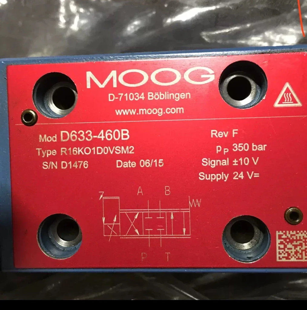 MOOG D633-460B Hydraulic Directional Control Valve - High Precision Flow Control - ZYYKZ Test Equipment