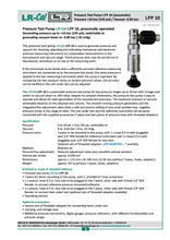Load image into Gallery viewer, LR-Cal LPP 10 Pneumatic Pressure Test Pump - 145 PSI / 10 Bar